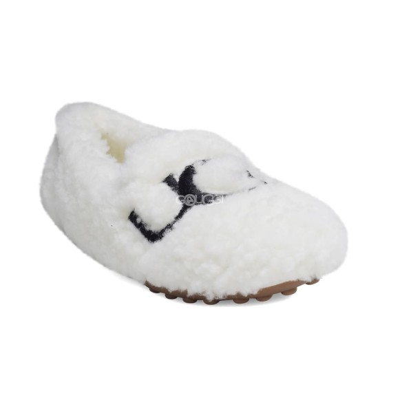 Женские мокасины UGG Hailey Fluff Loafer White
