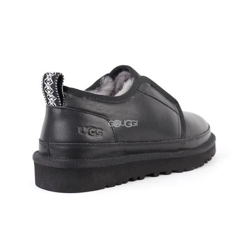 Ugg Mens Slippers Flex Leather Black