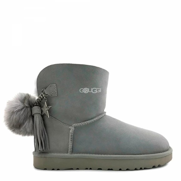 Женские мини угги Ugg Mini Sharm Boot Grey-Violet