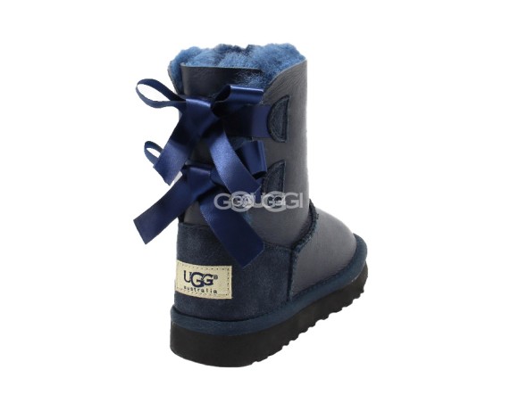 Детские угги с бантиками Kids Bailey Bow Navy (Black Stole)