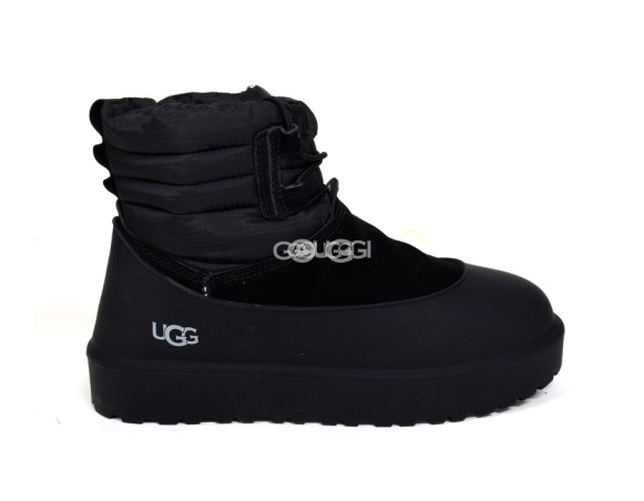 Женские мини угги Classic Mini Lace-Up Weather Black