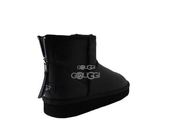 Мужские угги на молнии Mini Zip Metallic Black  