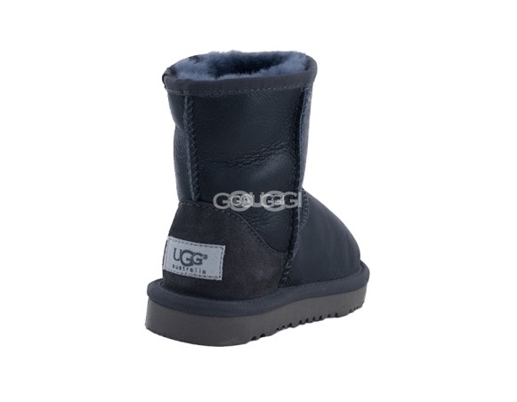 Детские короткие угги Kids Classic Short Metallic Grey