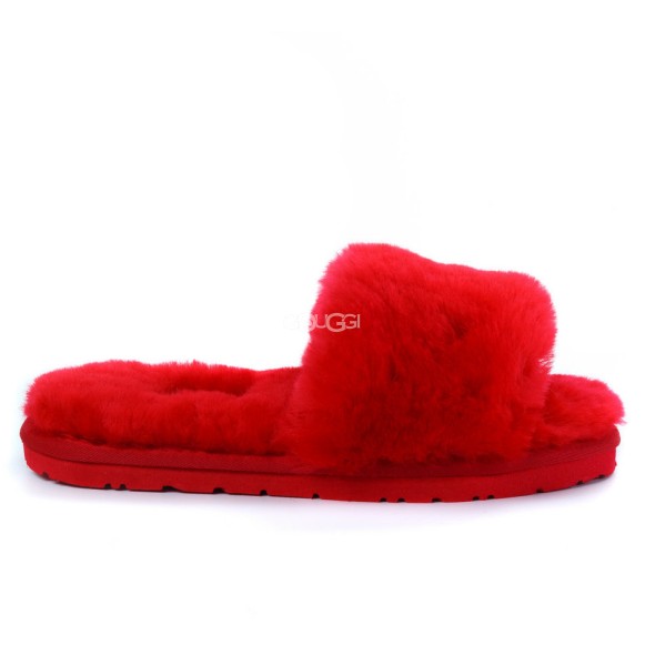 Женские тапочки Fluff Slide Slippers Dark Red