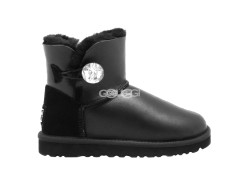 Mini Bailey Button Bling Metallic Black