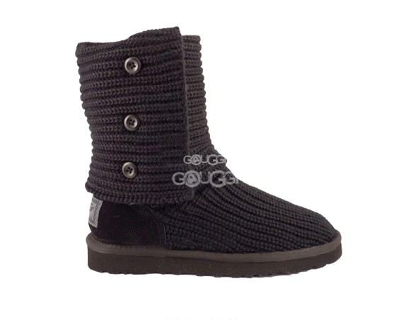 Женские вязаные угги Classic Cardy Black