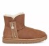 Женские мини угги на молнии Ugg Mini Zipper Chestnut