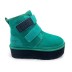 Женские короткие угги на платформе Ugg Classic Short Suede Platform Green