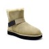 Женские мини угги Ugg Mini Bailey Graphic Logo Suede Sand
